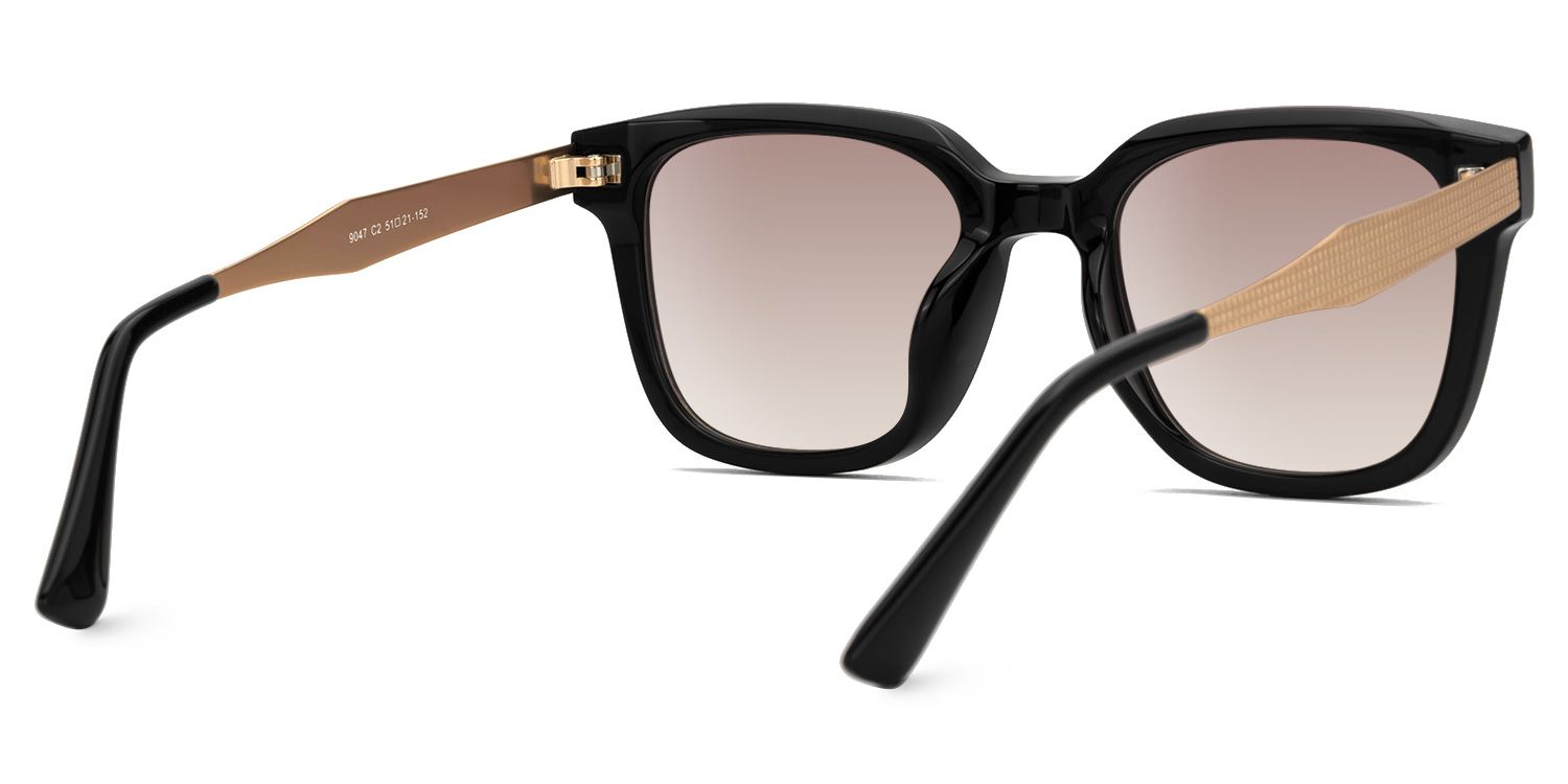 Frederik Square Black Prescription Sunglasses | ZEELOOL3