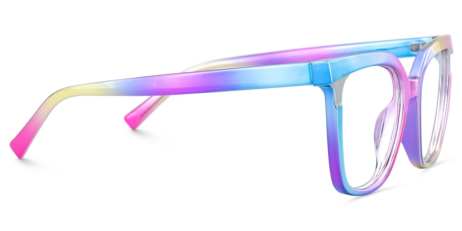 Leo Iridescent Square Prescription Glasses | Zeelool3