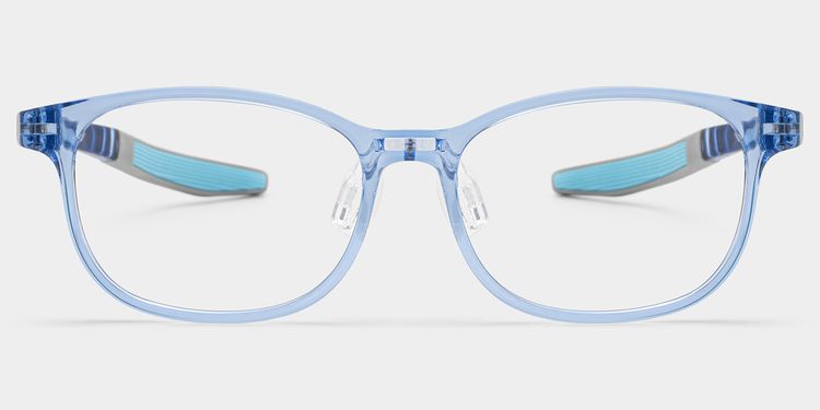 Cody Rectangle Clear Blue Glasses