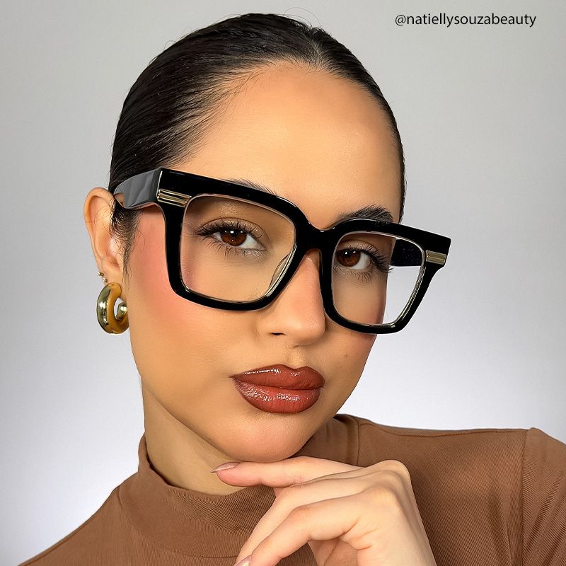 Taylor Square Black Glasses