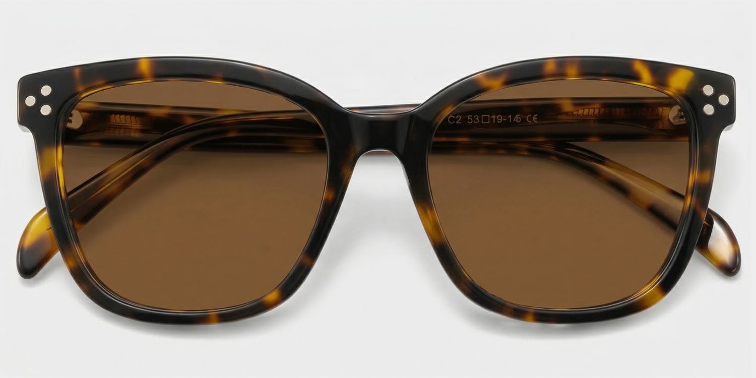 Scarlett Square Style Tortoise Frame Sunglasses | ZEELOOL