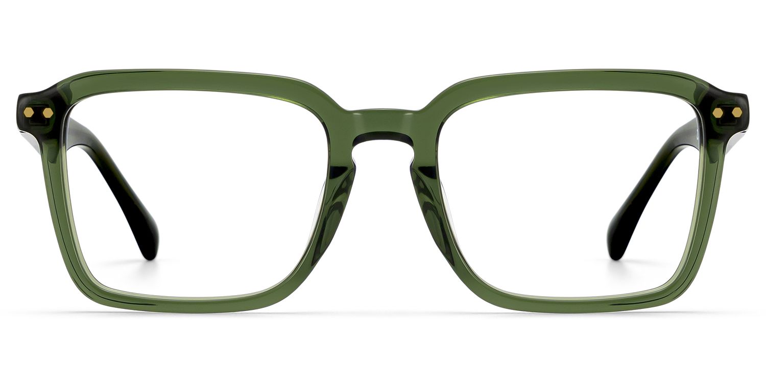 Vickerie Thin Green Glasses in Square Design | Zeelool