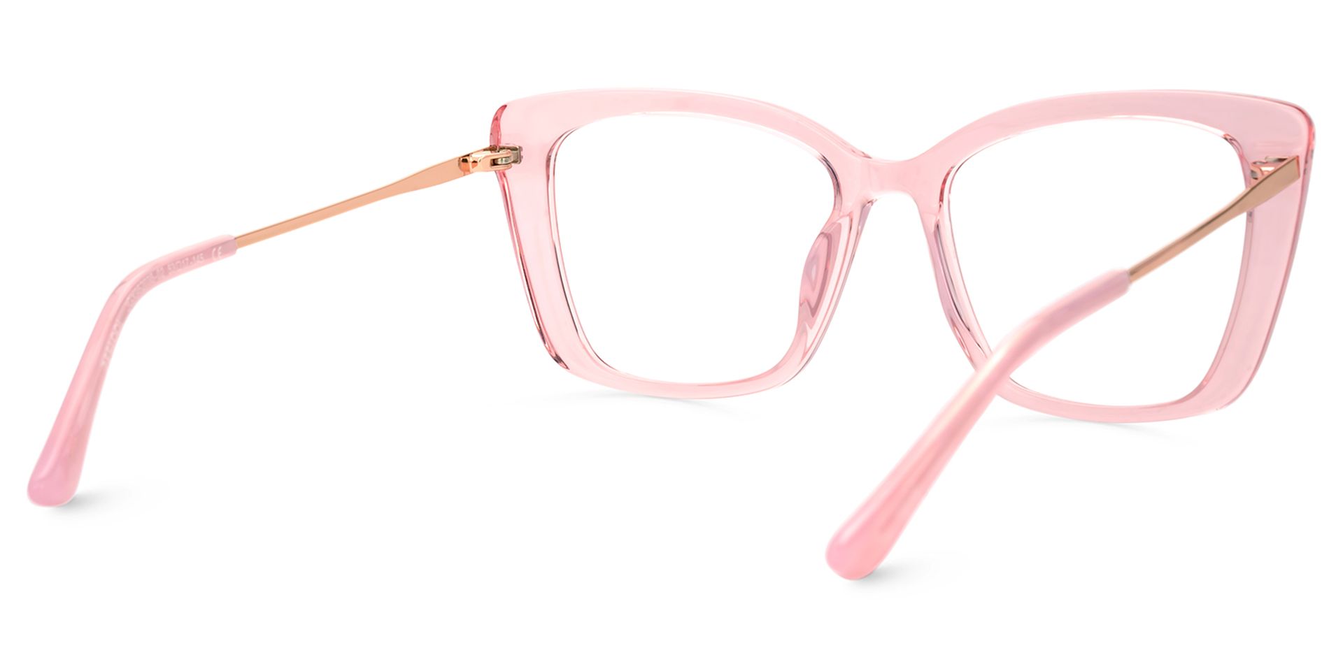 Sheyla Cat Eye Transparent Pink Frame Glasses For Women | Zeelool4