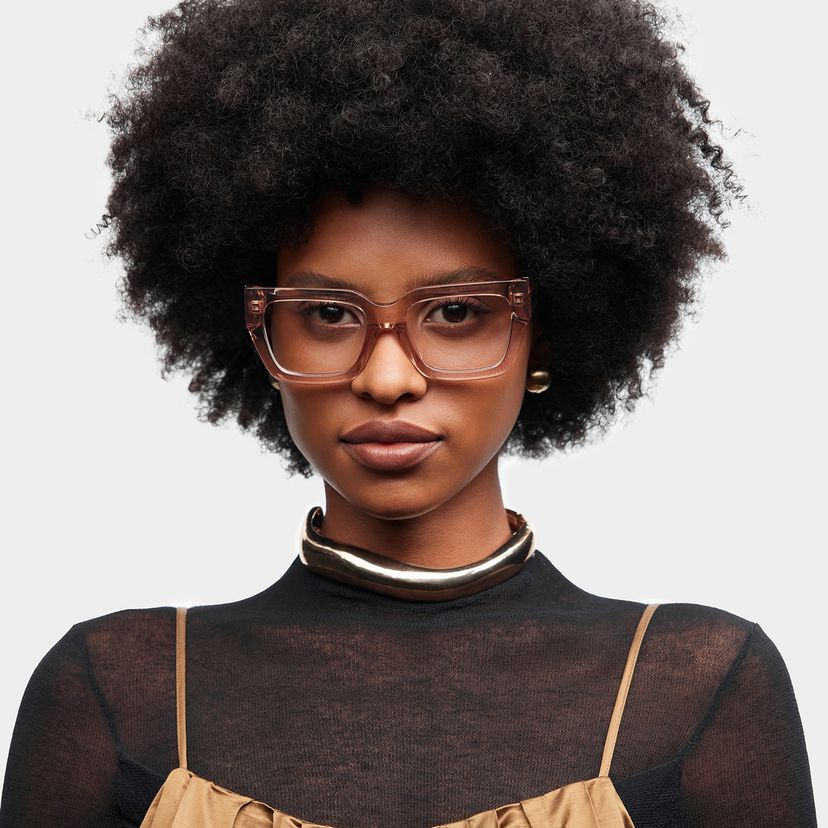 Maddox Square Beige Glasses