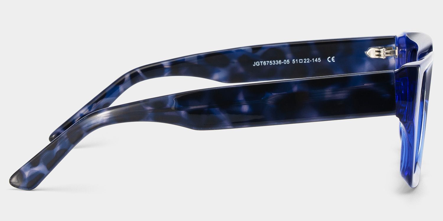 Orson Blue Rectangle Polarized Sunglasses for Driving | ZEELOOL3