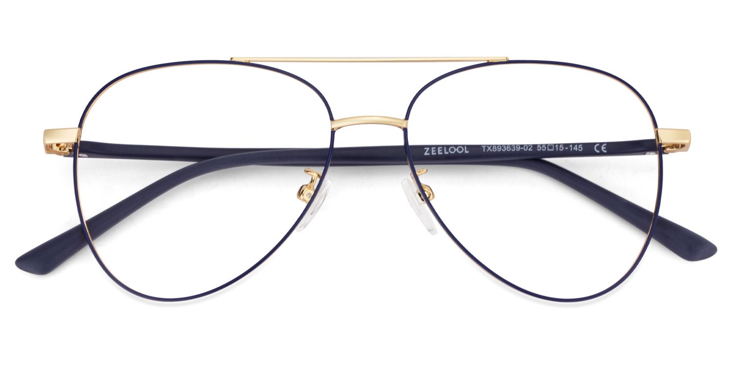 Paige Aviator Black-Gold Glasses | Zeelool Glasses3