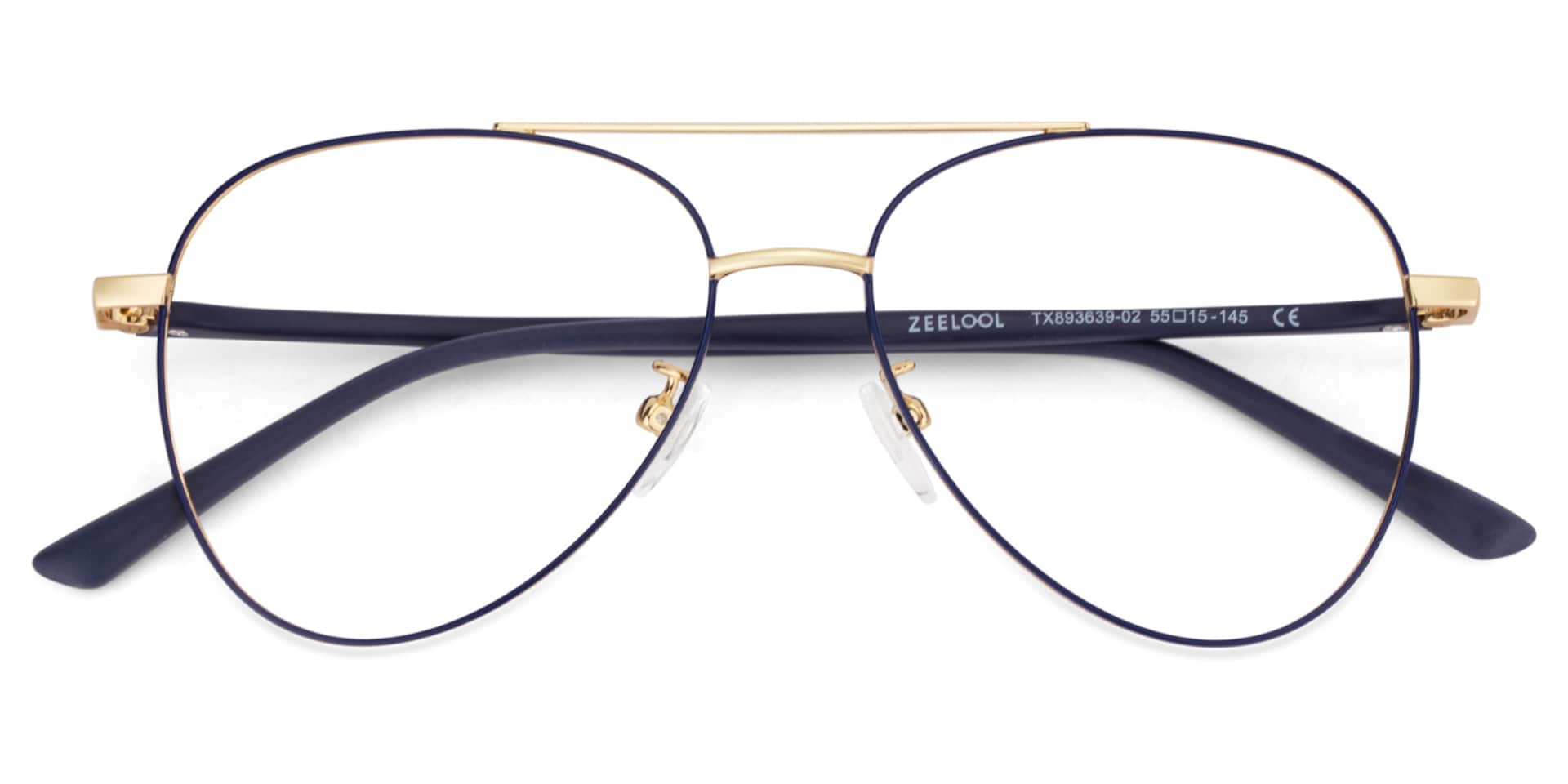 Paige Aviator Black-Gold Glasses | Zeelool Glasses3