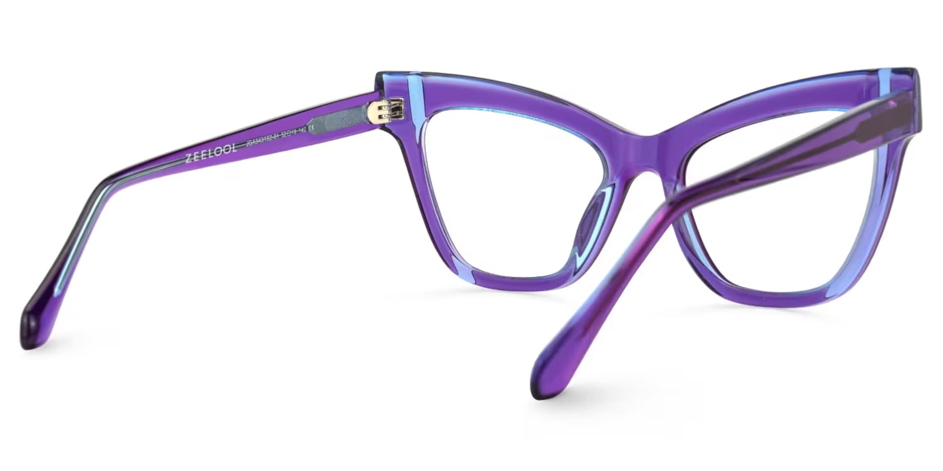 Saucie Cateye Purple Frame Glasses | Zeelool Optical3