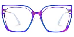 Quinn Geometric Iridescent Glasses0