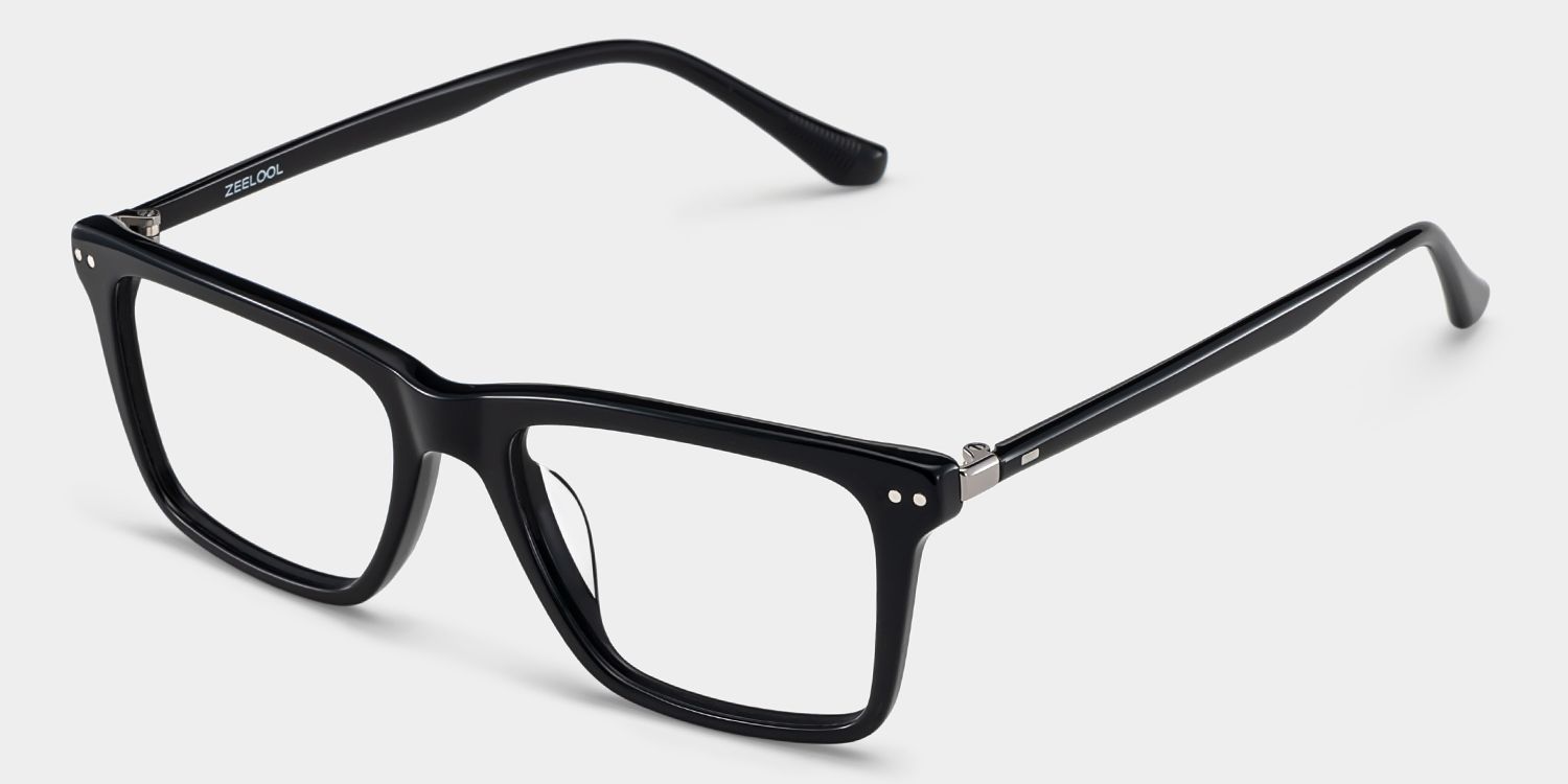 Harper Black Frame Prescription Glasses with Rectangle Shape | ZEELOOL3
