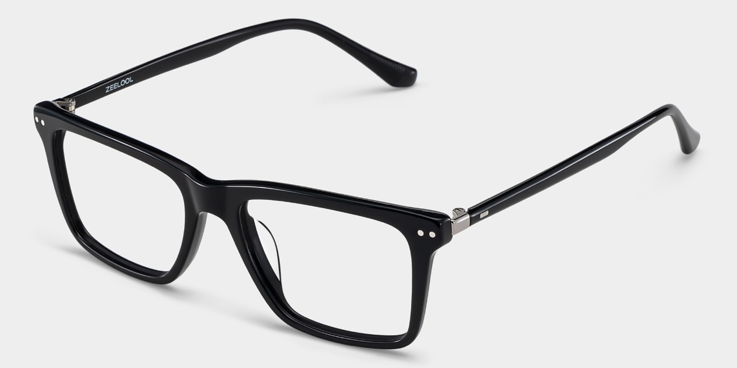 Harper Rectangle Black Glasses3