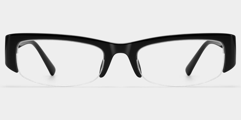 Trevor Black Rectangle Glasses