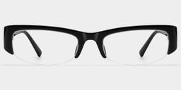 Trevor Black Rectangle Glasses0