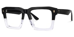 Kenish Square Black Crystal Glasses4