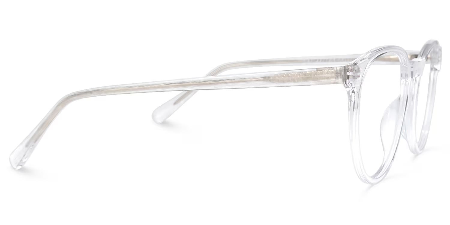 Kasey Round Clear Glasses | Zeelool Glasses2