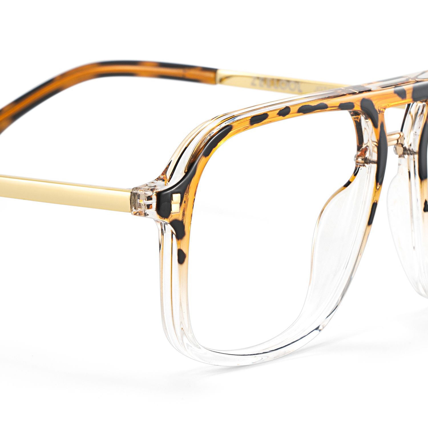 Aviator Kilworth Tortoise clear Glasses deals -Zeelool Glasses6