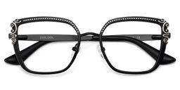 Frieze Rectangle Black Glasses2