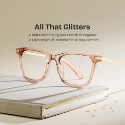 Selena Rectangle Beige Glasses0