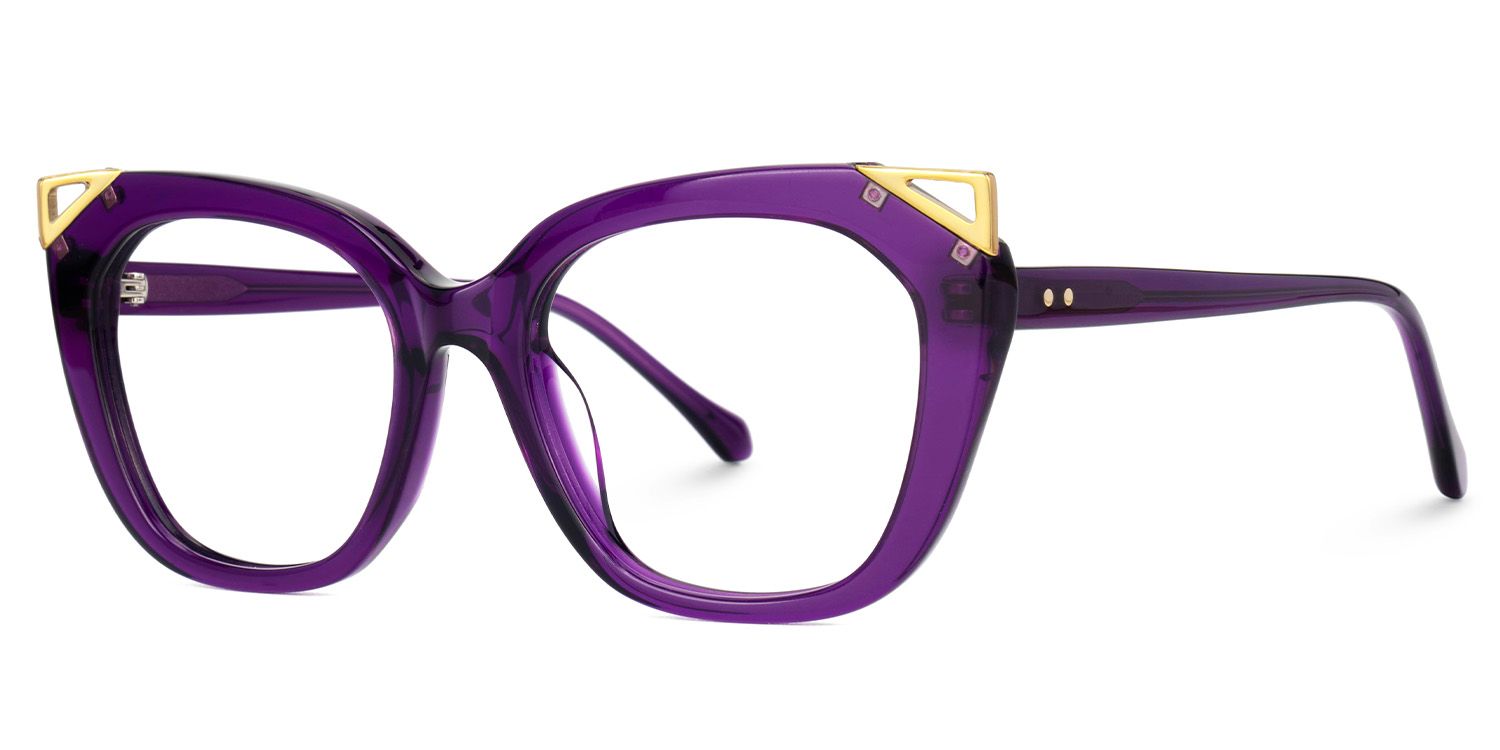 Hellena Cateye Purple Glasses1
