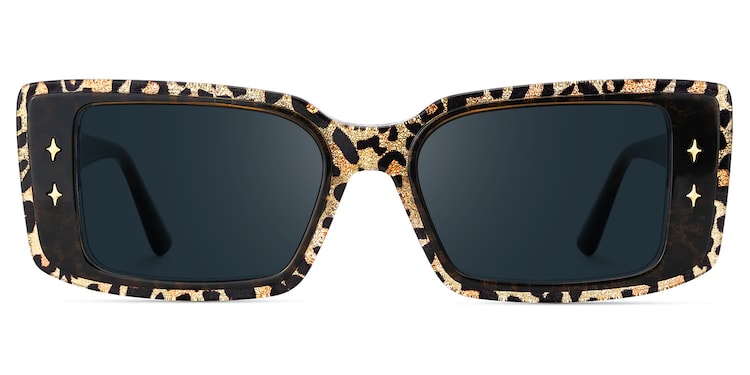 Gleam Rectangle Leopard Sunglasses