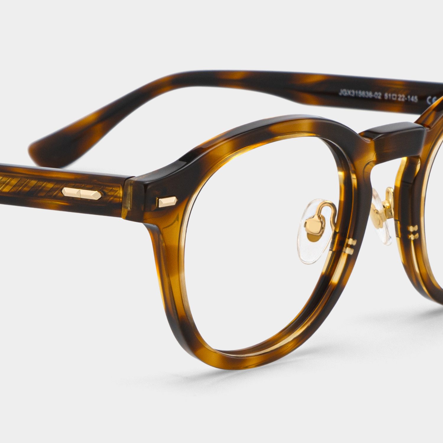 Frances Tortoise Large Round Tortoiseshell Glasses for Men & Women5