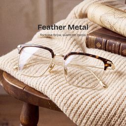 Addison Tortoise Browline Glasses0