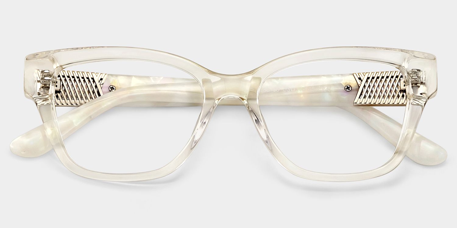 Miranda Cat Eye Clear Yellow Frame Glasses Online | ZEELOOL1