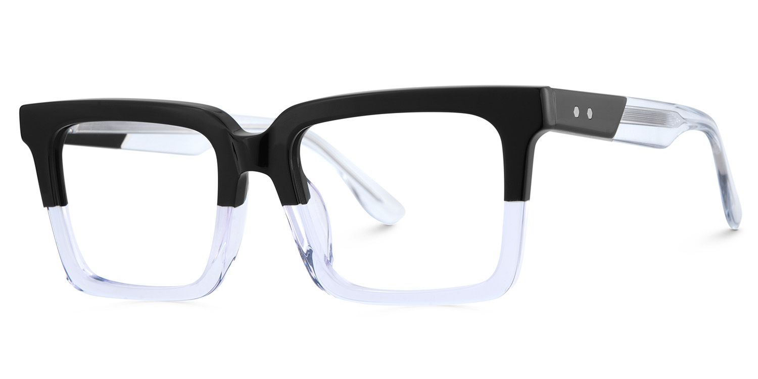 Black Clear Square Frame Glasses - Hattie on Sale | Zeelool2