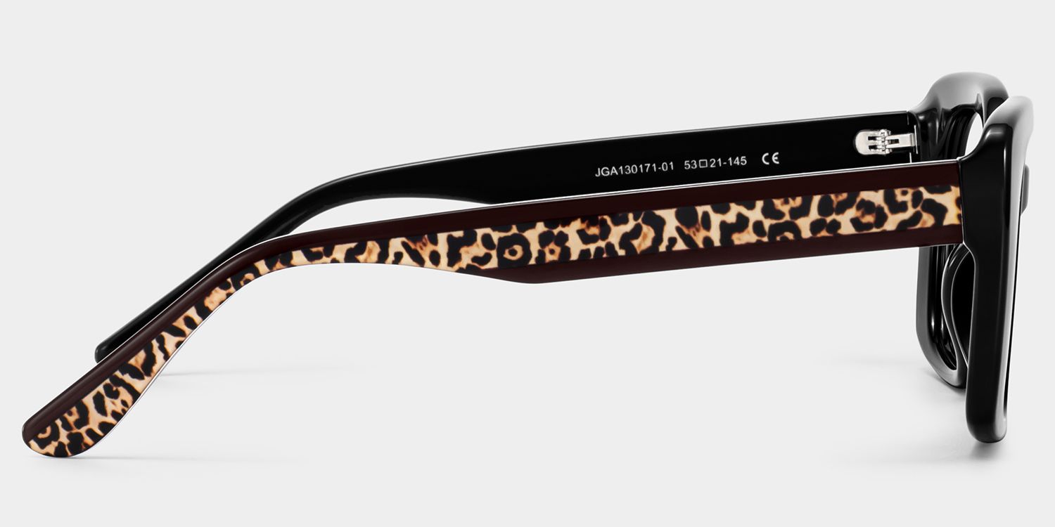 Natalie Black Square Glasses | ZEELOOL4