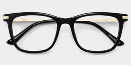 Selena Rectangle Black Glasses2