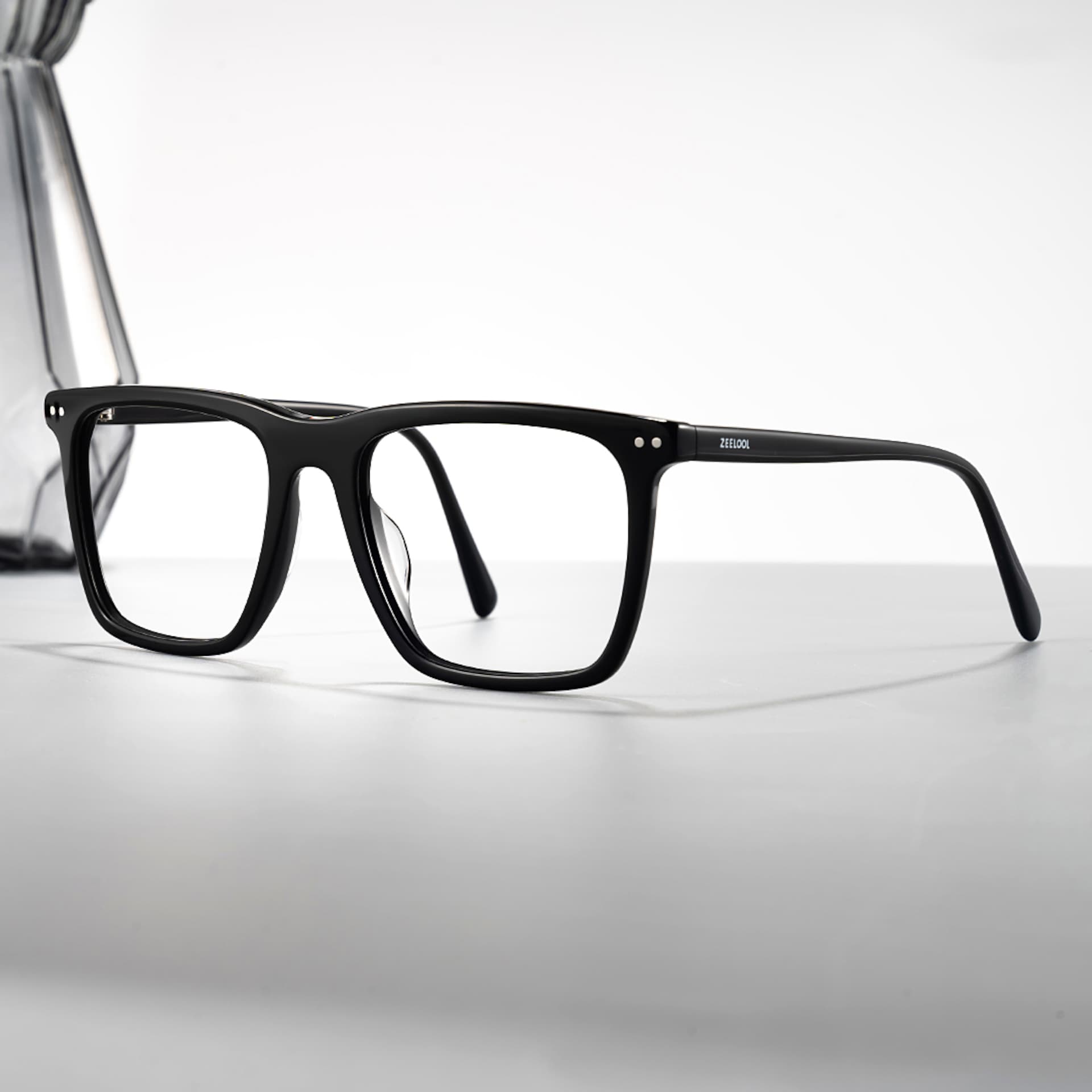 Frantz Thin Black Square Glasses For Men | Zeelool0
