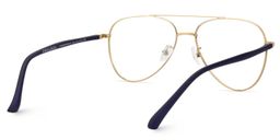 Paige Aviator Blue-Gold Glasses6