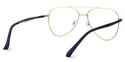 Paige Aviator Blue-Gold Glasses6