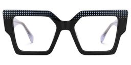Prisca Square Black Glasses0