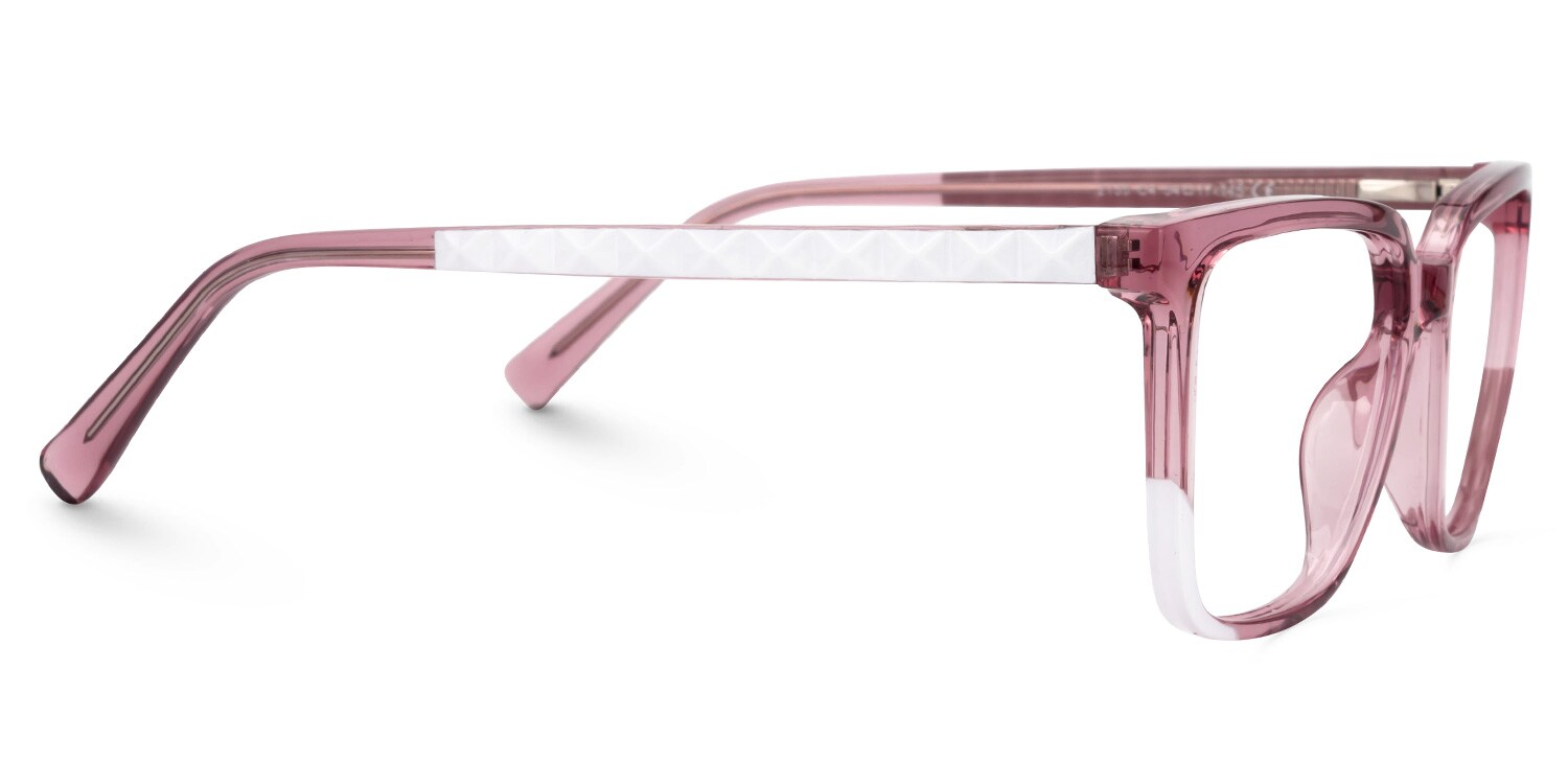 Krissy Pink Eyeglasses in Square Full-Frame  | Zeelool2