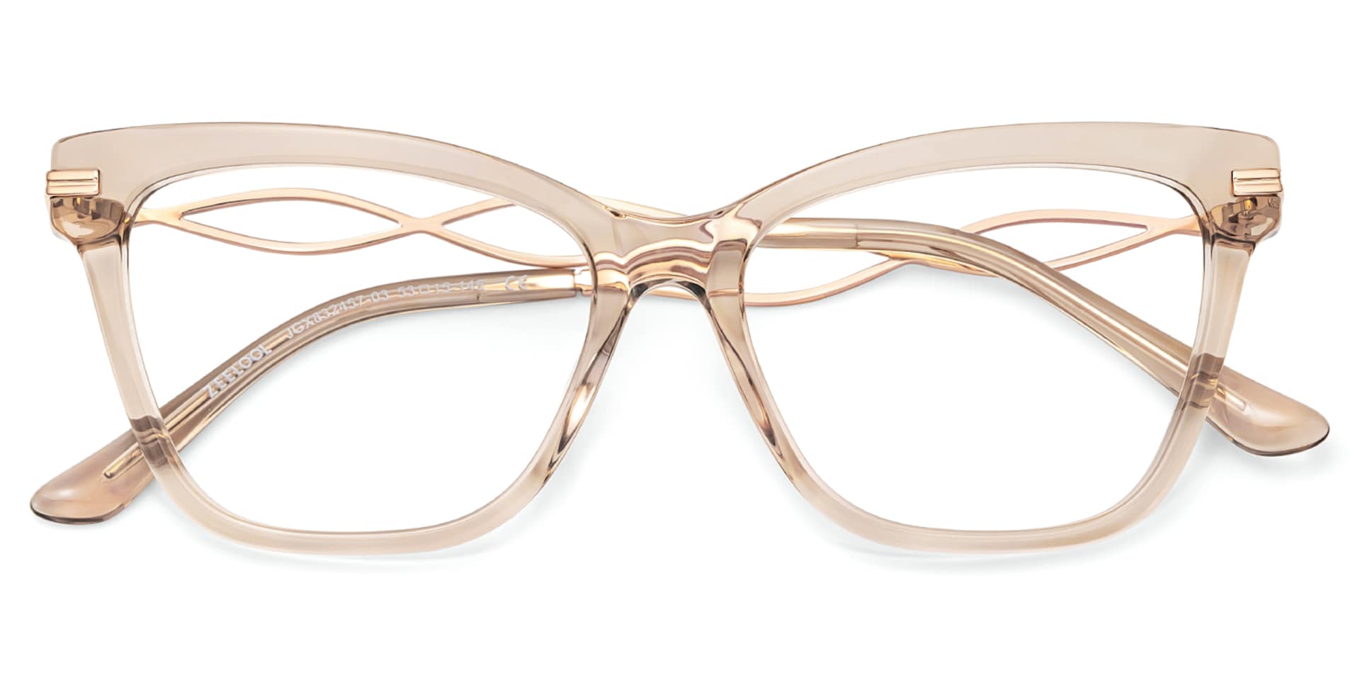Mason Eyeglasses in Cat Eye Champagne Frame | Zeelool3