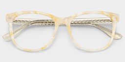 Julia Yellow Rectangle Glasses1