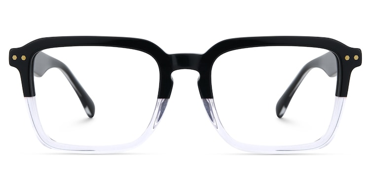 Vickerie Rectangle Black Crystal Glasses