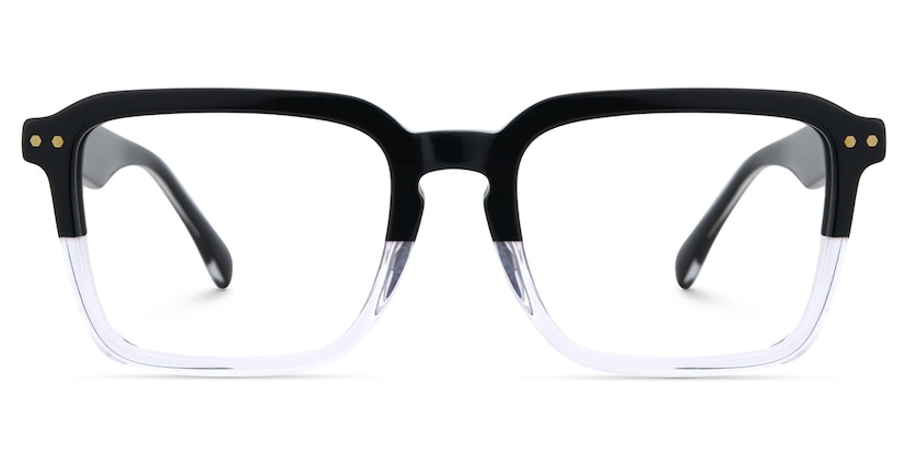 Vickerie Rectangle Black Crystal Glasses