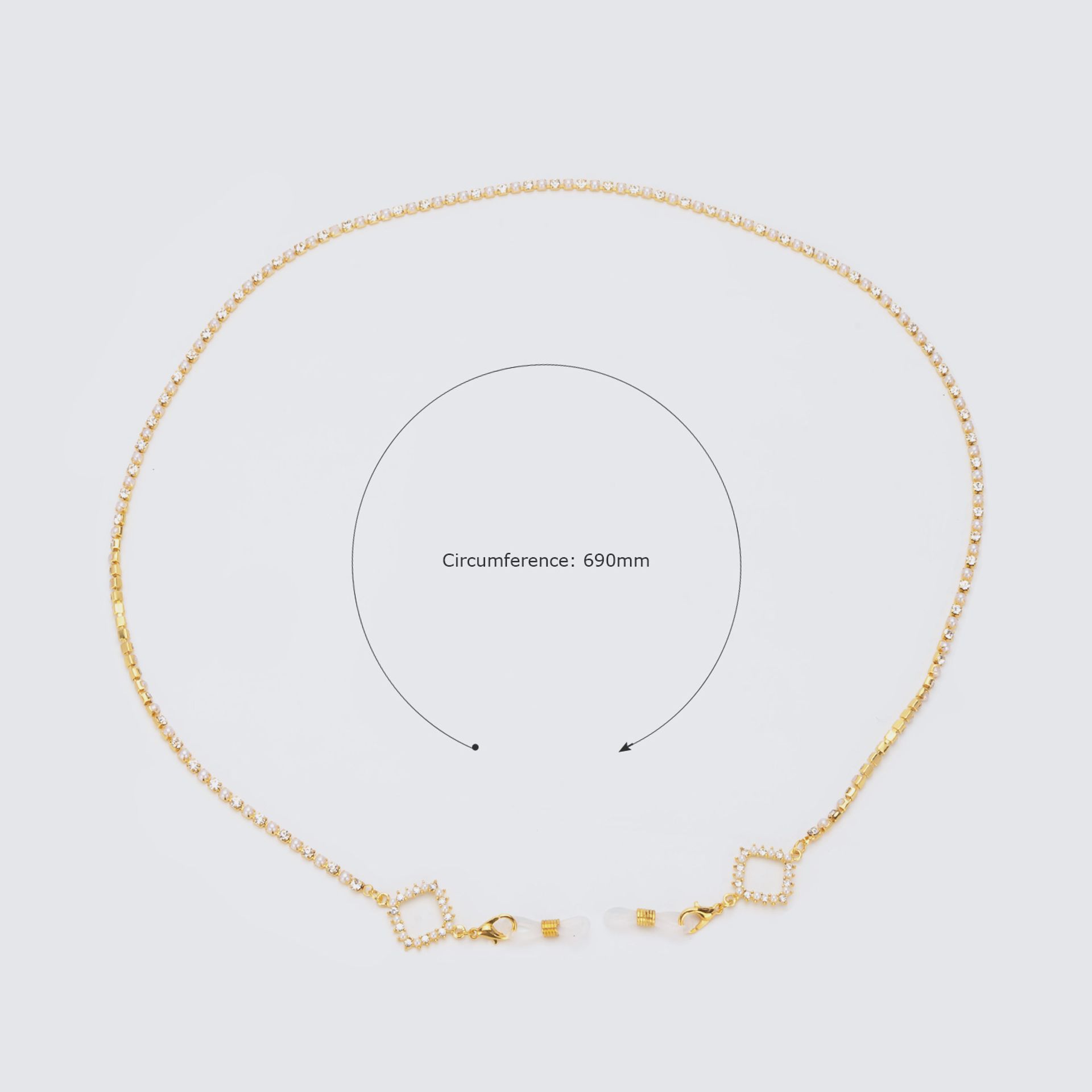 Fashion Eyeglasses Gold Eyeglasses Chains Accessories on Zeelool2