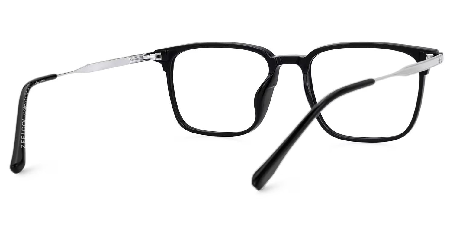 Roxy Rectangle Black Glasses3