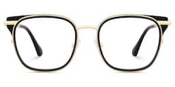 Cameron Square Black Gold Glasses1