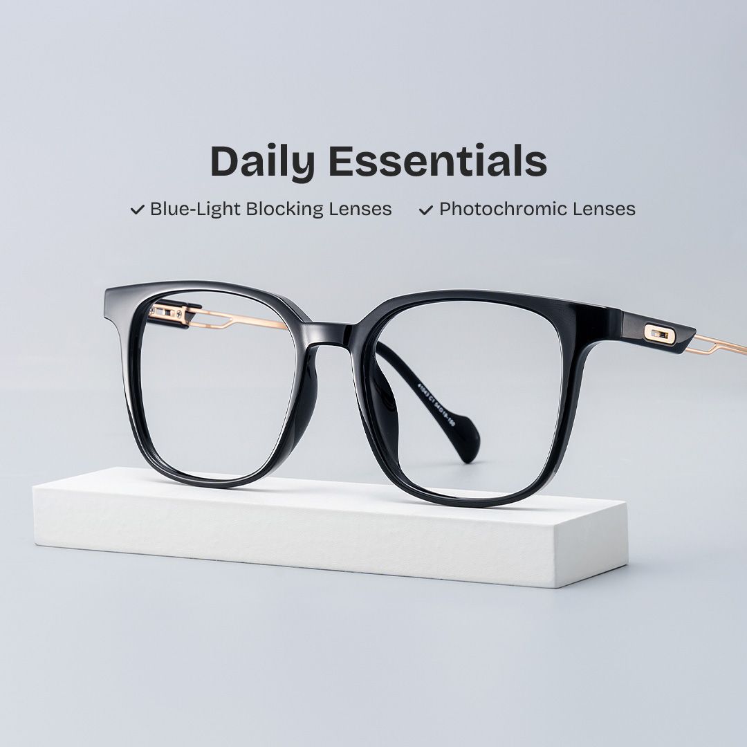 Chloe Black Square Prescription Glasses | Zeelool0