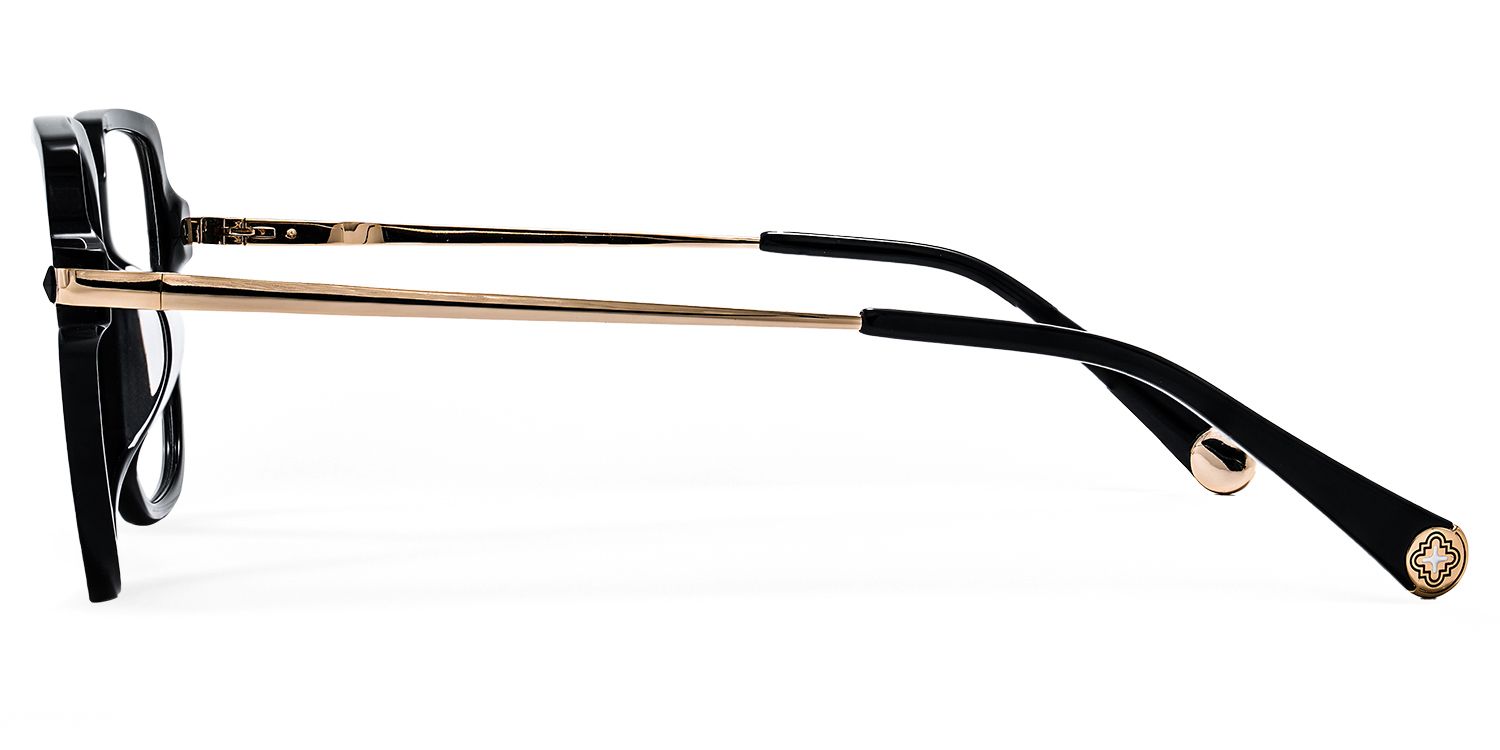 Square Eyeglasses With Black