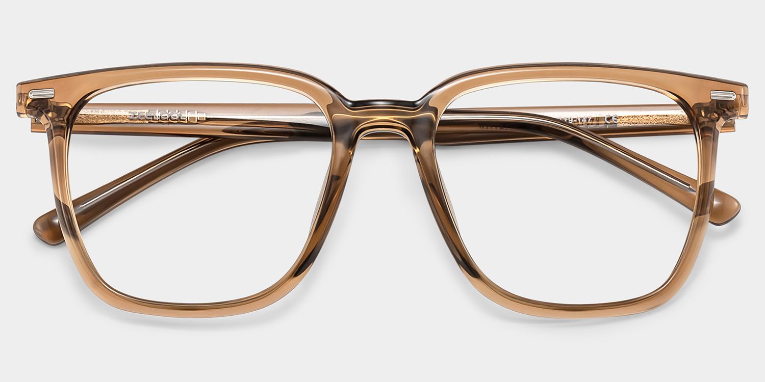 Jude Light Brown Square Glasses Frames for Women | ZEELOOL2