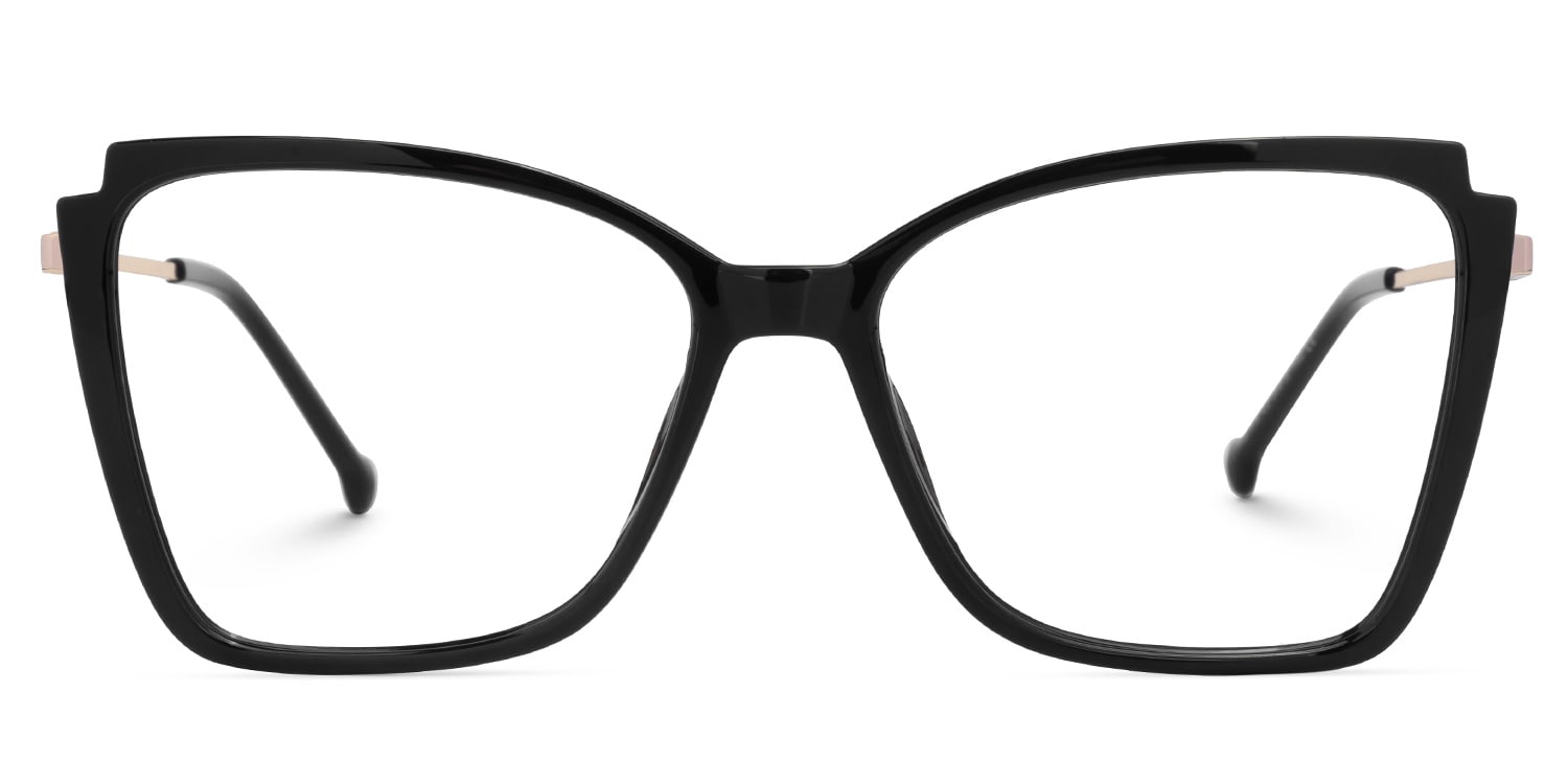 Kristen Cateye Black Eyeglasses with lightweight Frames0