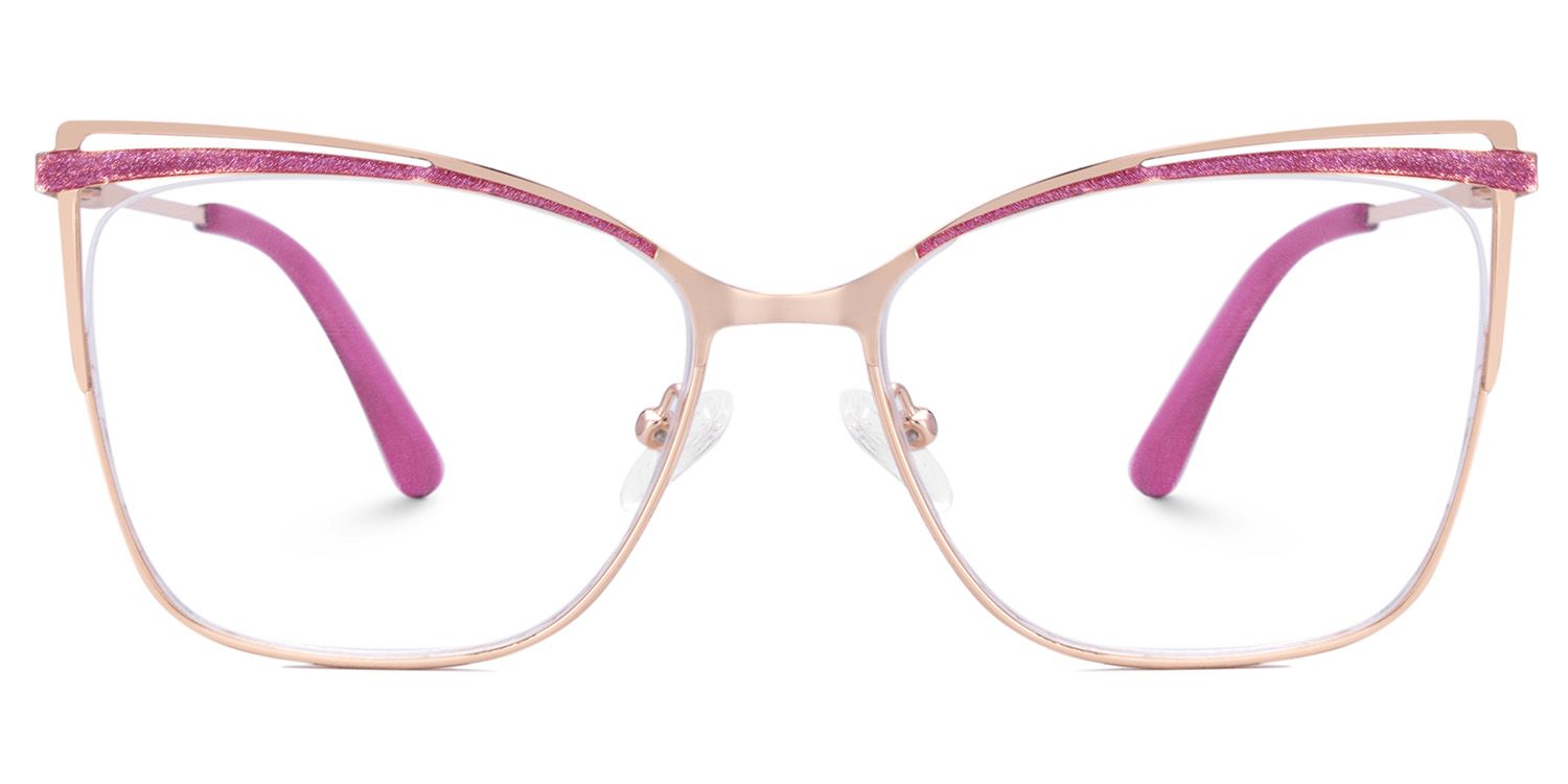 Darian Trendy Butterfly Frame Glasses in Semi-rimless | Zeelool1