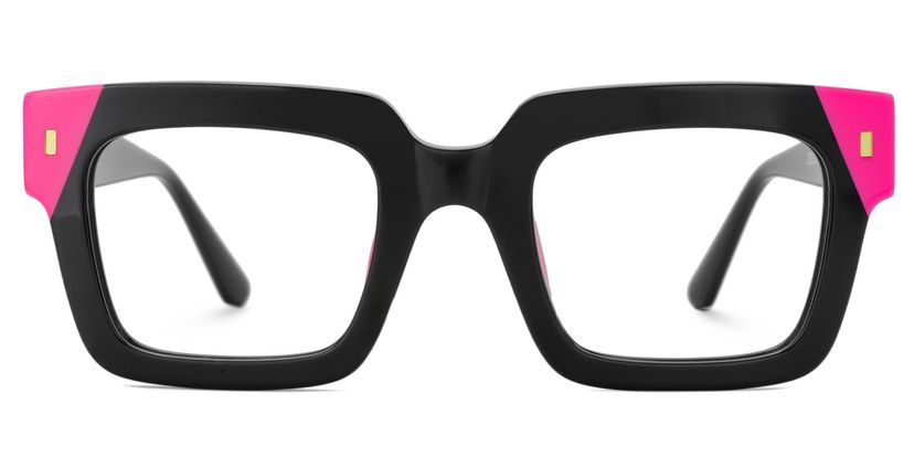 Sarah Rectangle Black Glasses
