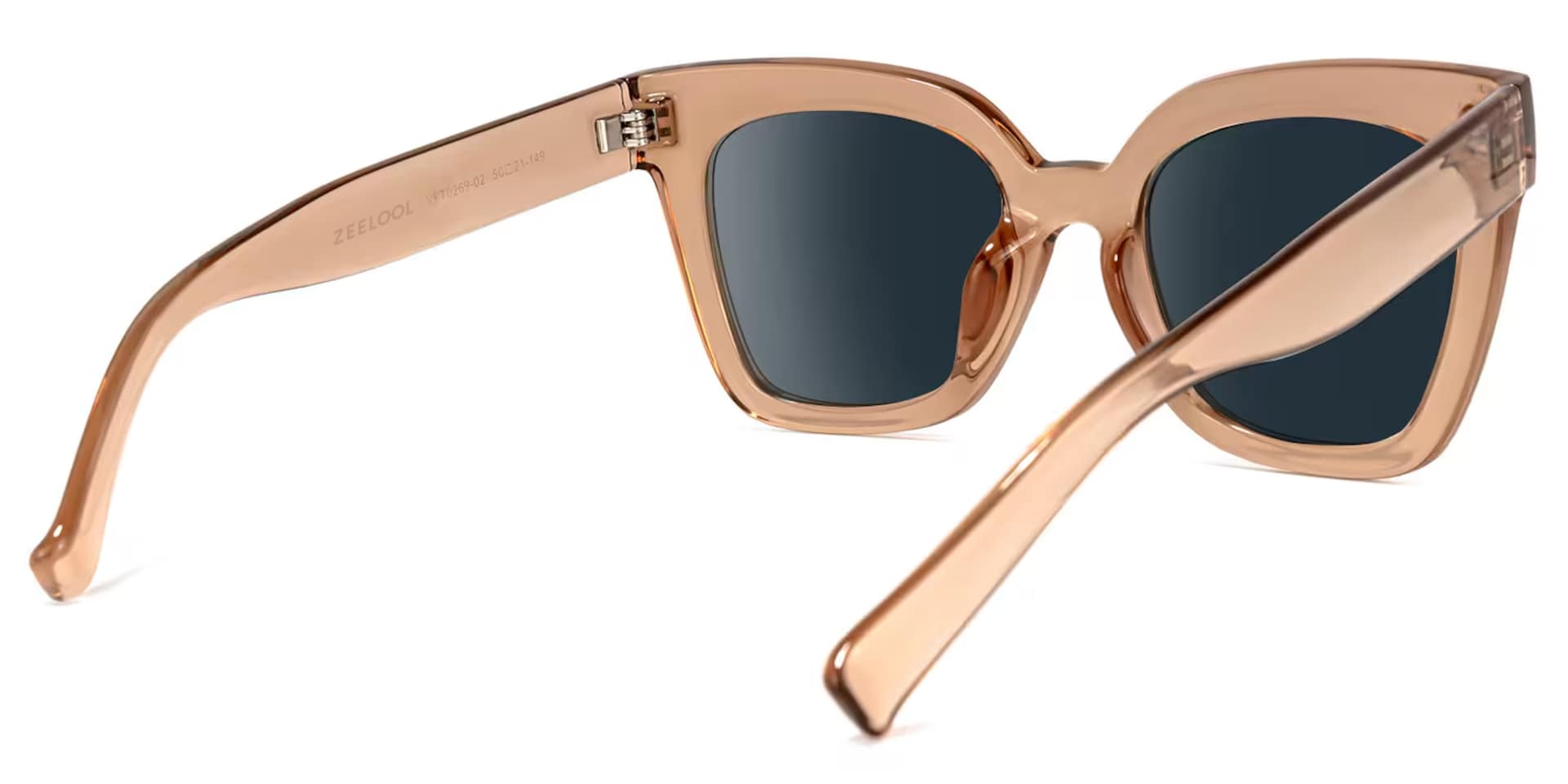 Square Malcolm Sunglasses with Champagne Frames3