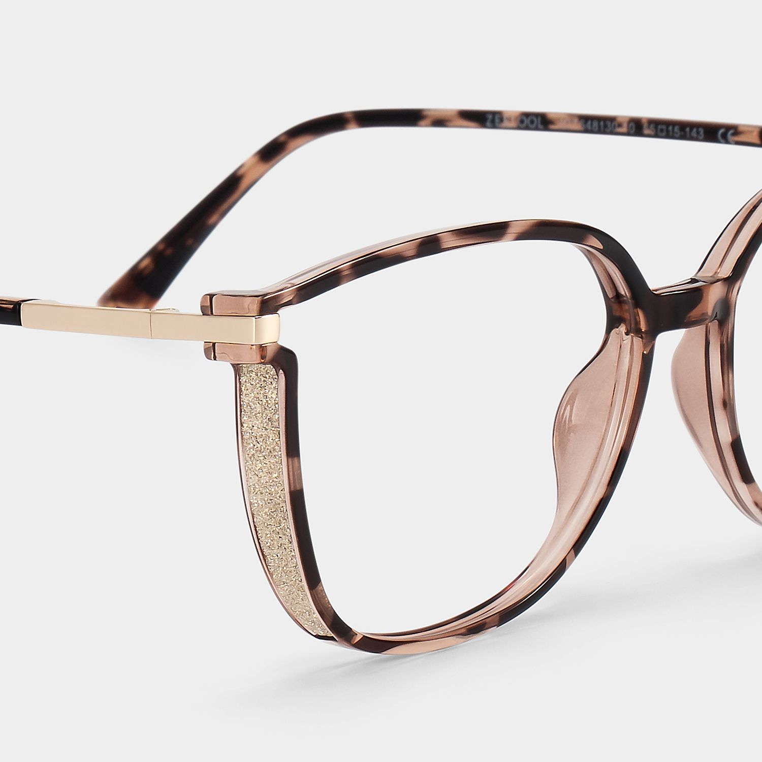 Rodz Pale Tortoiseshell Glasses with Square Thin frame